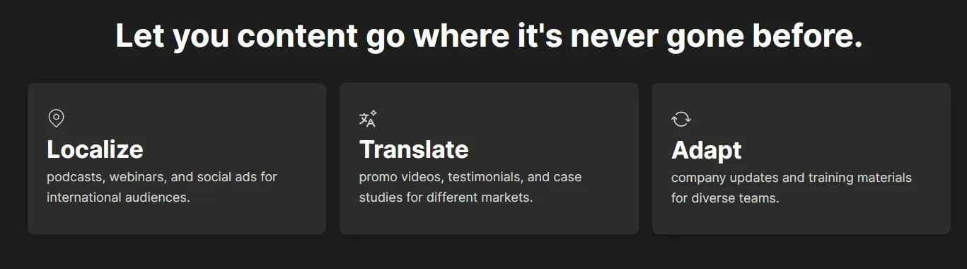 translate and dub content into multiple languages