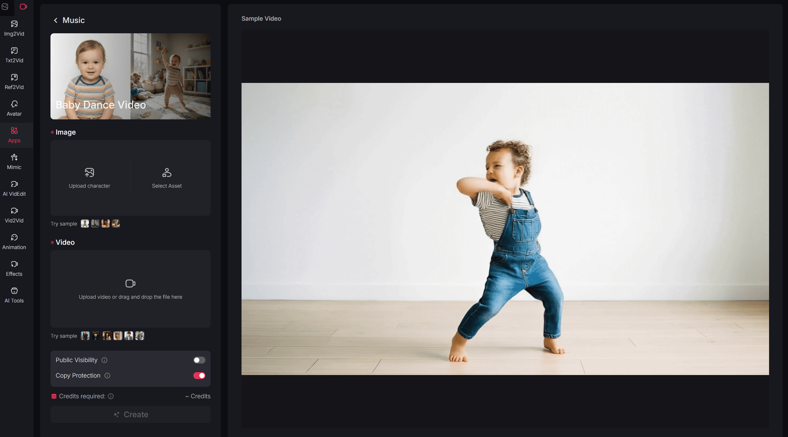 Téléchargez votre personnage de bébé pour la vidéo de danse des bébés