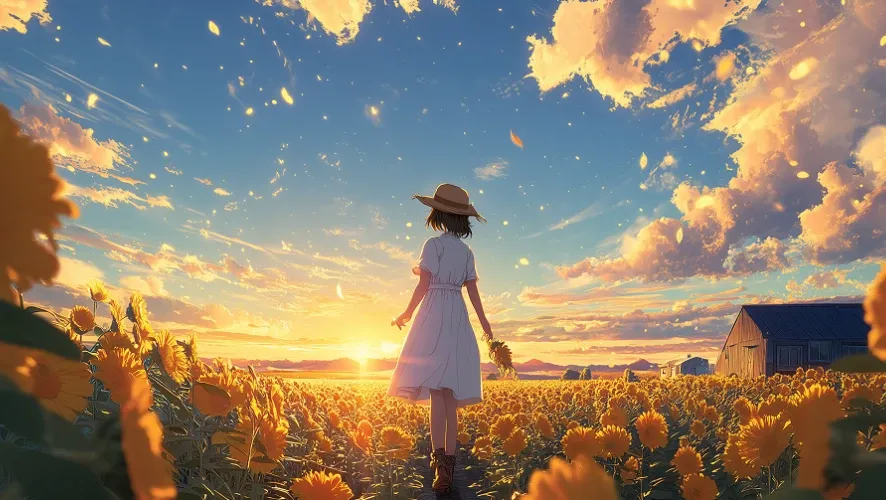 A girl in the garden