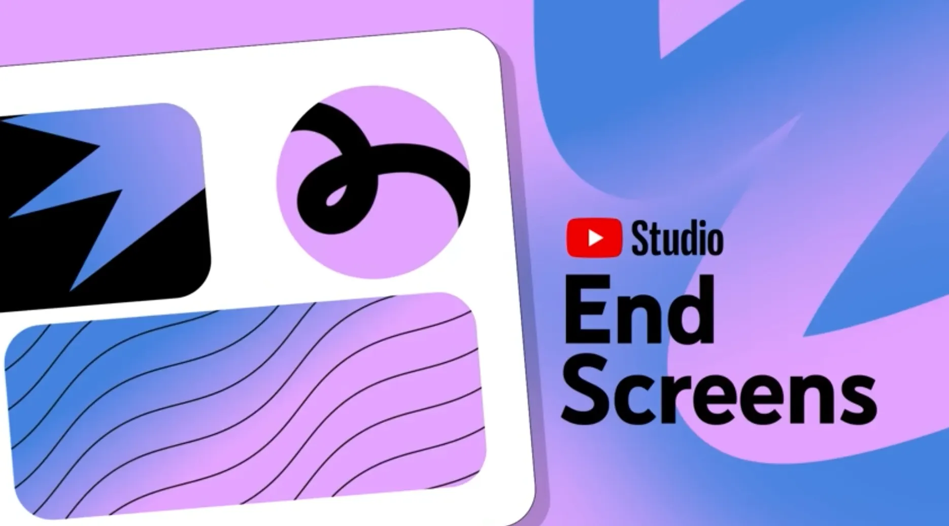 An illustration of the YouTube Studio end screens feature interface